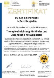 Zertifikat Therapieeinrichtung