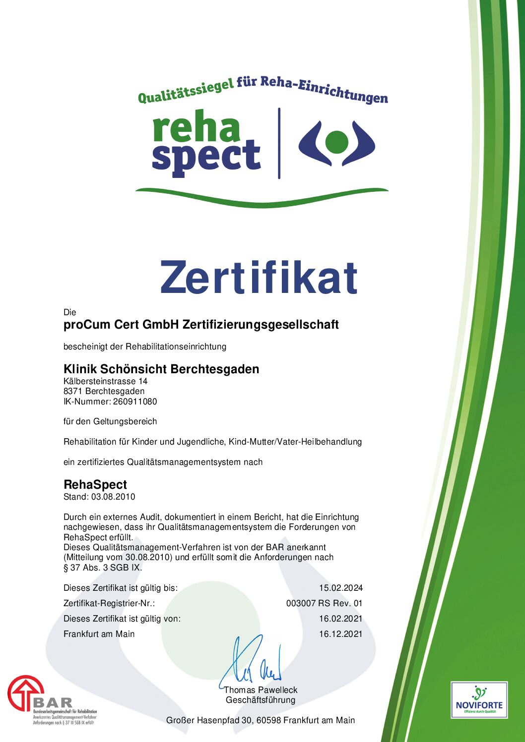 Zertifikat RehaSpect_neu
